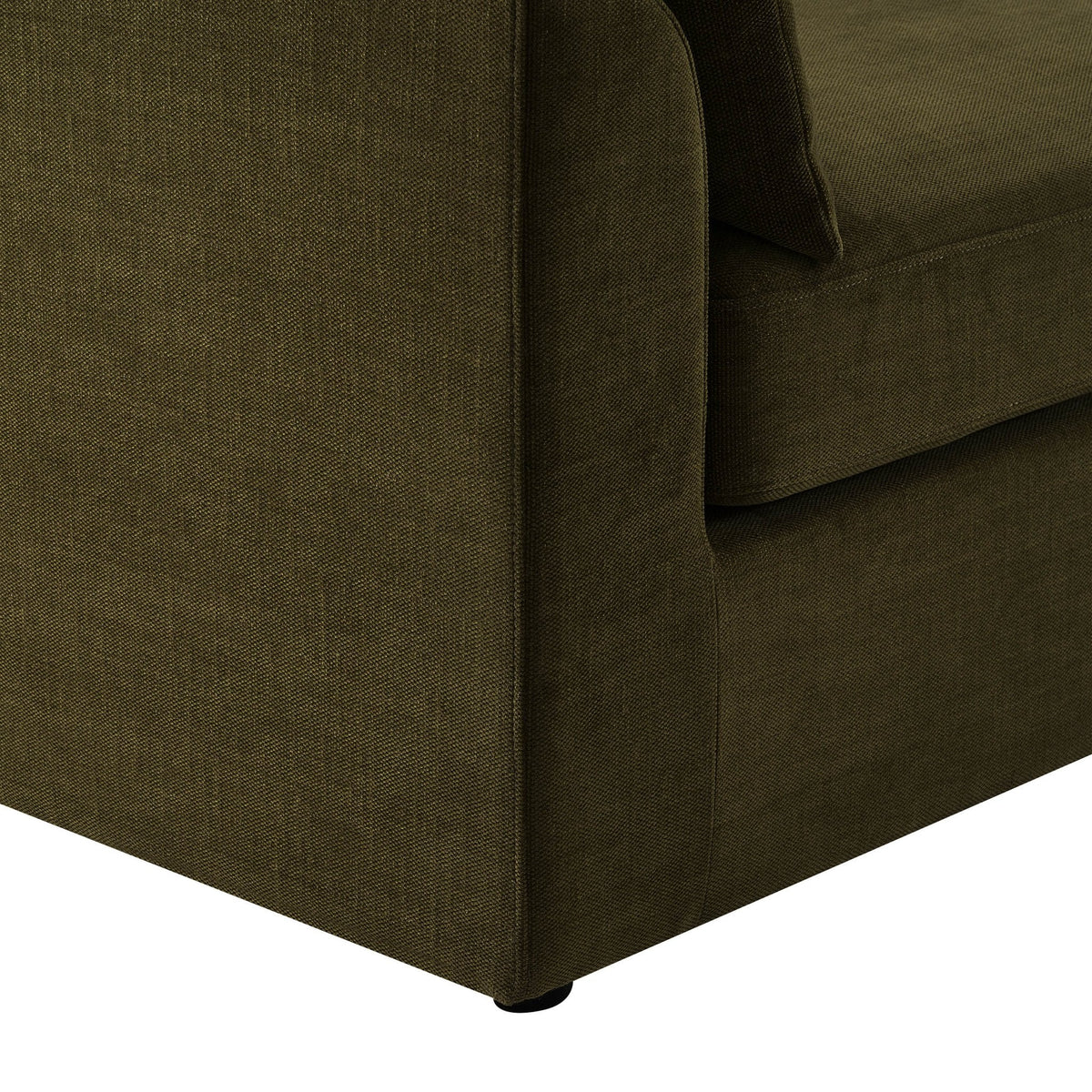 Dusklia - Miami Right Hand Large L-Shape Sofa - Chenille Olive
