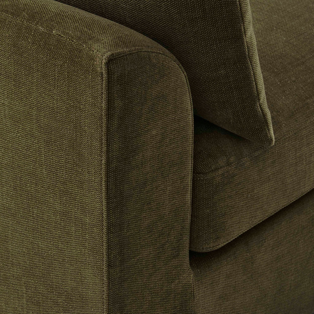 Dusklia - Miami Right Hand Large L-Shape Sofa - Chenille Olive