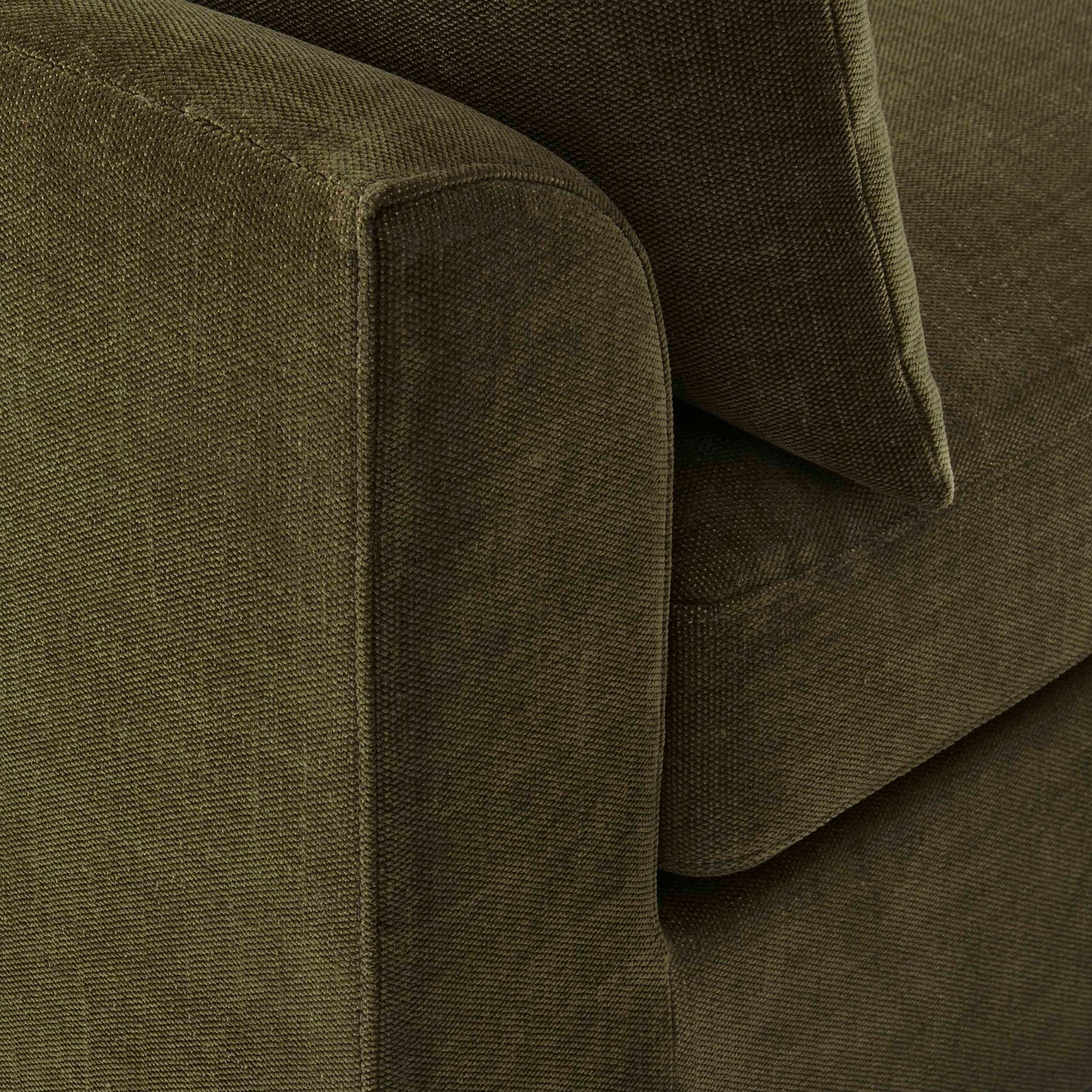 Dusklia - Miami Right Hand Large L-Shape Sofa - Chenille Olive