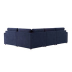 Dusklia - Miami Right Hand Small L-Shape Sofa - Chenille Navy