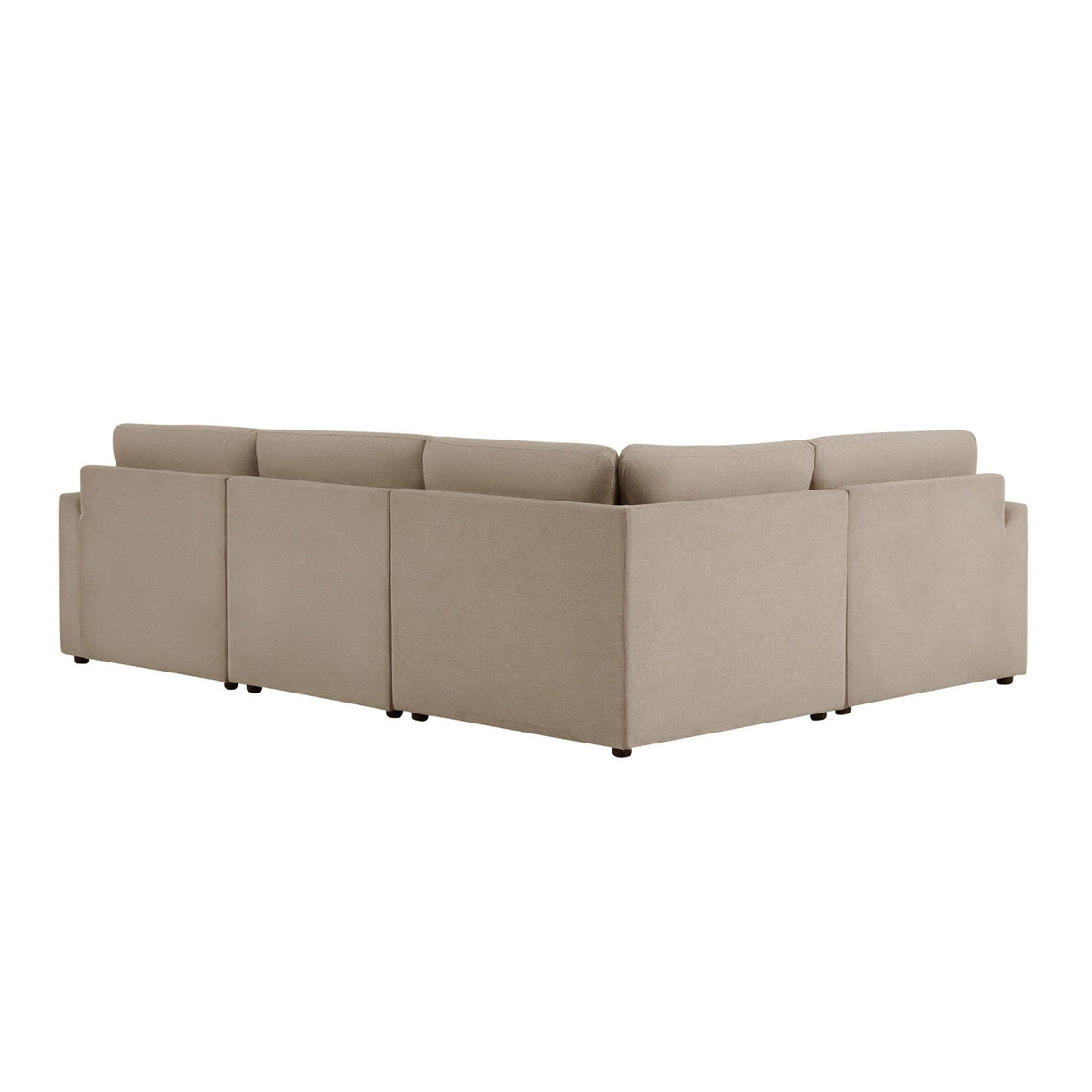 Dusklia - Miami Right Hand Small L-Shape Sofa - Chenille Oatmeal