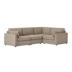 Dusklia - Miami Right Hand Small L-Shape Sofa - Chenille Oatmeal