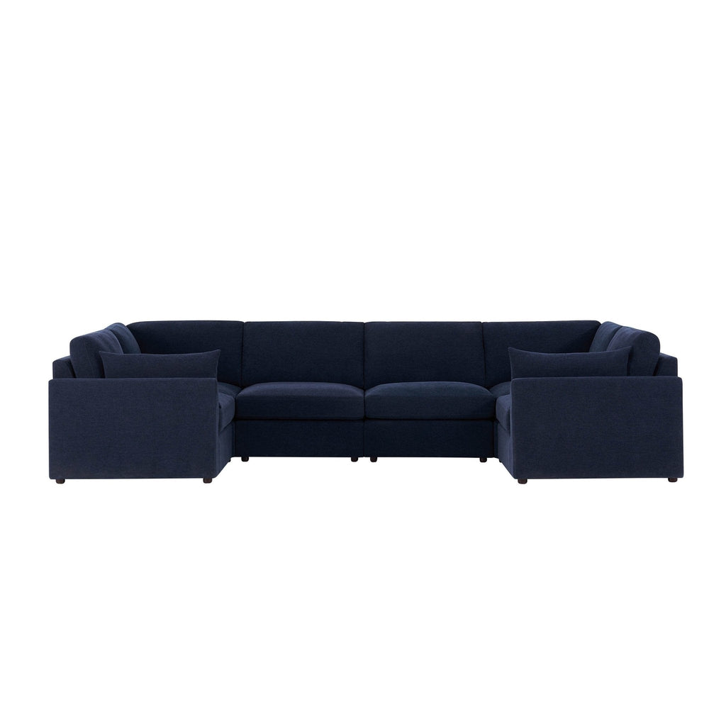 Dusklia - Miami U Shape Sofa - Chenille Navy