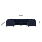 Dusklia - Miami U Shape Sofa - Chenille Navy