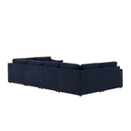 Dusklia - Miami U Shape Sofa - Chenille Navy