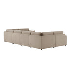 Dusklia - Miami U Shape Sofa - Chenille Oatmeal
