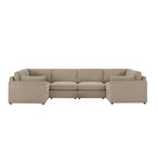 Dusklia - Miami U Shape Sofa - Chenille Oatmeal