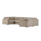 Dusklia - Miami U Shape Sofa - Chenille Oatmeal