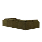 Dusklia - Miami U Shape Sofa - Chenille Olive