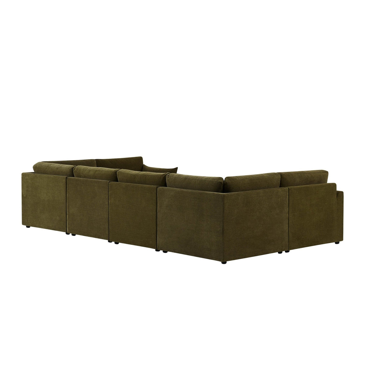 Dusklia - Miami U Shape Sofa - Chenille Olive
