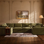 Dusklia - Miami U Shape Sofa - Chenille Olive