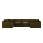 Dusklia - Miami U Shape Sofa - Chenille Olive