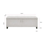 Dusklia - Middleton Button Back Storage Ottoman - Natural