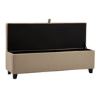 Dusklia - Middleton Button Back Storage Ottoman - Oatmeal