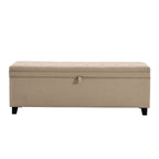 Dusklia - Middleton Button Back Storage Ottoman - Oatmeal