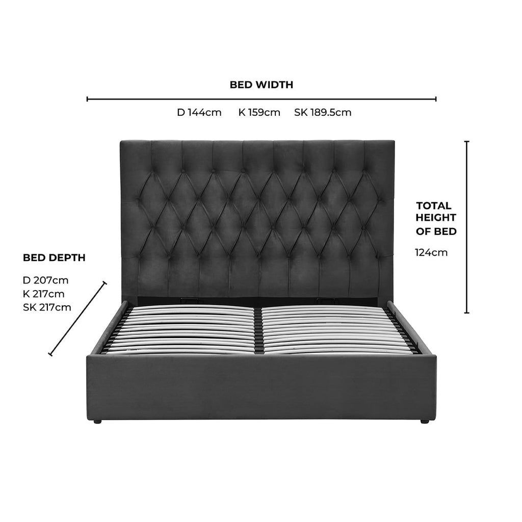 Dusklia - Middleton Ottoman Storage Bed - Muted Moss