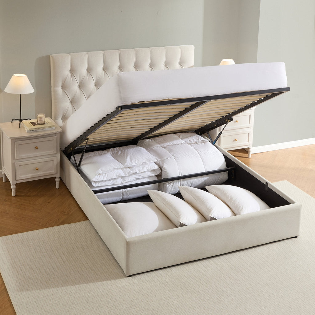 Dusklia - Middleton Ottoman Storage Bed - Natural