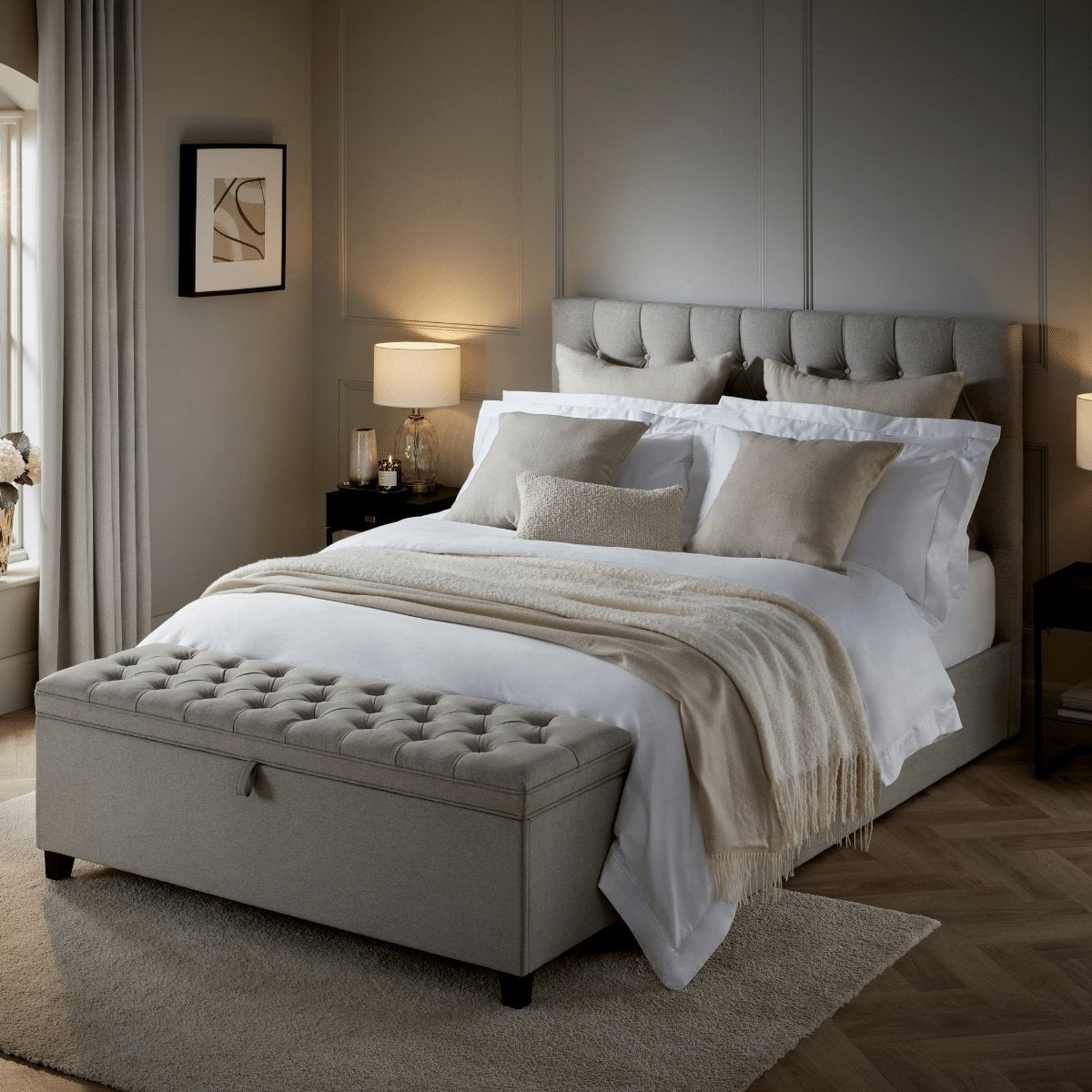 Dusklia - Middleton Ottoman Storage Bed - Natural
