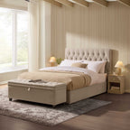 Dusklia - Middleton Ottoman Storage Bed - Oatmeal