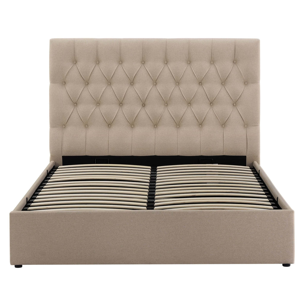 Dusklia - Middleton Ottoman Storage Bed - Oatmeal