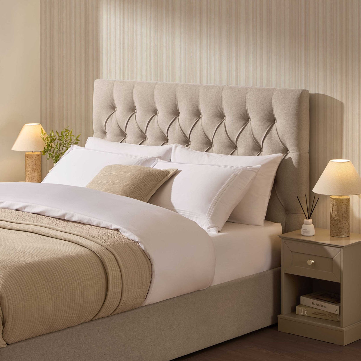 Dusklia - Middleton Ottoman Storage Bed - Oatmeal