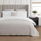 Dusklia - Milan Velvet Bedspread 2.5 X 2.6m - Champagne