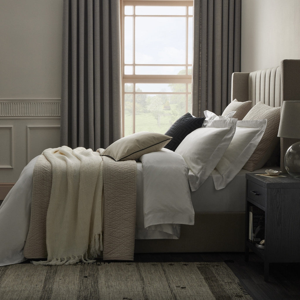 Dusklia - Milan Velvet Bedspread 2.5 X 2.6m - Champagne