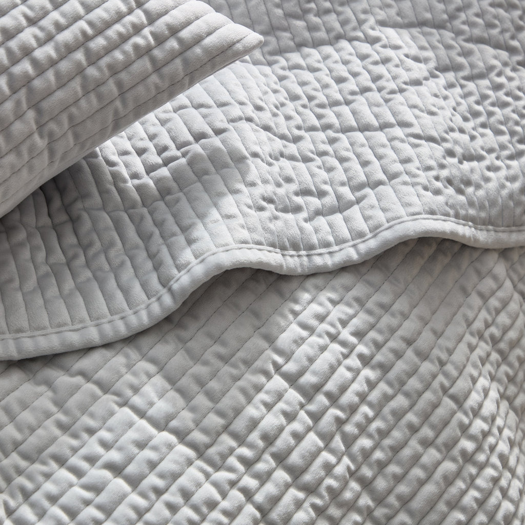 Dusklia - Milan Velvet Bedspread 2.5 X 2.6m - Silver