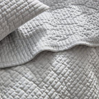 Dusklia - Milan Velvet Bedspread 2.5 X 2.6m - Silver