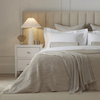 Dusklia - Milan Velvet Bedspread 2.5 X 2.6m - Champagne