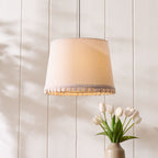 Dusklia - Millie Stripe Frill Edge Ceiling Shade - Mocha Brown