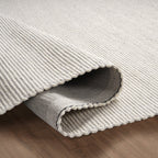 Dusklia - Milo Handwoven Stripe Rug - Light Grey