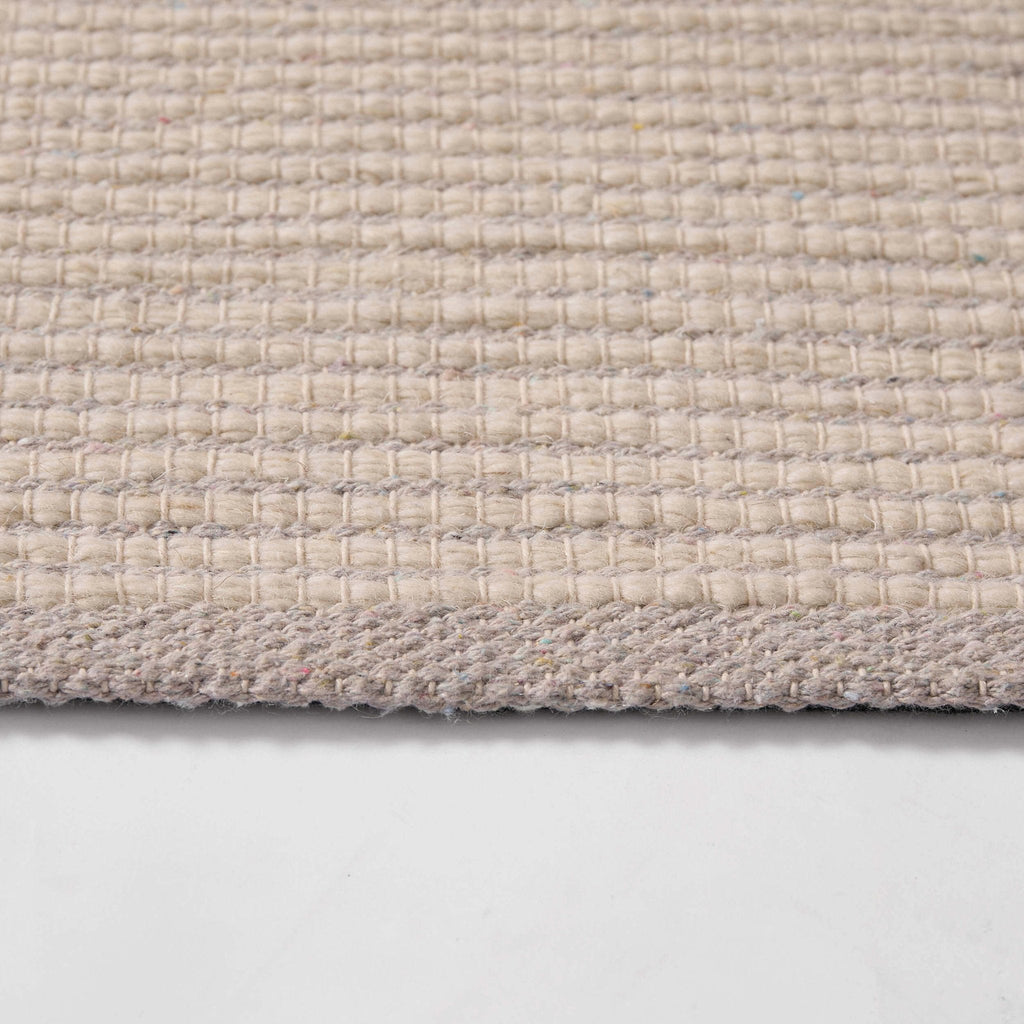 Dusklia - Milo Handwoven Stripe Rug - Light Grey