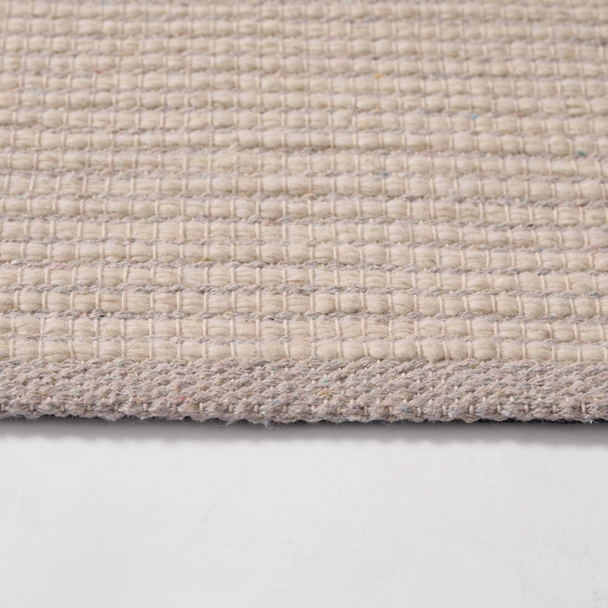 Dusklia - Milo Handwoven Stripe Rug - Light Grey