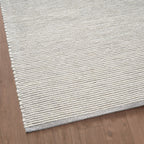 Dusklia - Milo Handwoven Stripe Rug - Light Grey