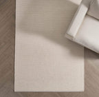 Dusklia - Milo Handwoven Stripe Rug - Light Grey