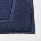 Dusklia - Milos Plain Picture  Frame Bath Mat - Dark Royal Blue
