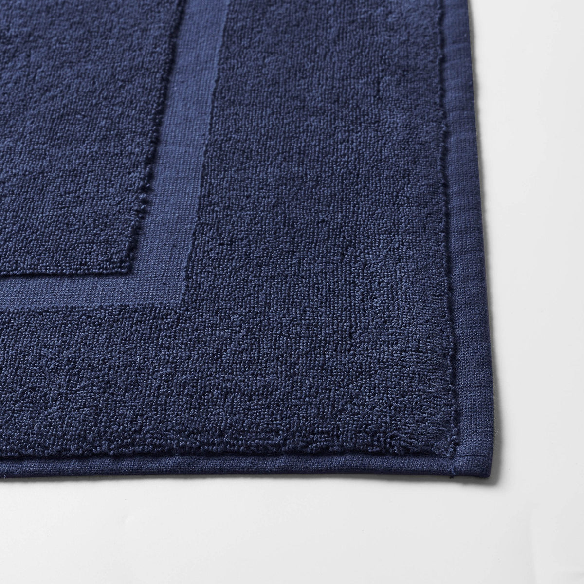 Dusklia - Milos Plain Picture  Frame Bath Mat - Dark Royal Blue