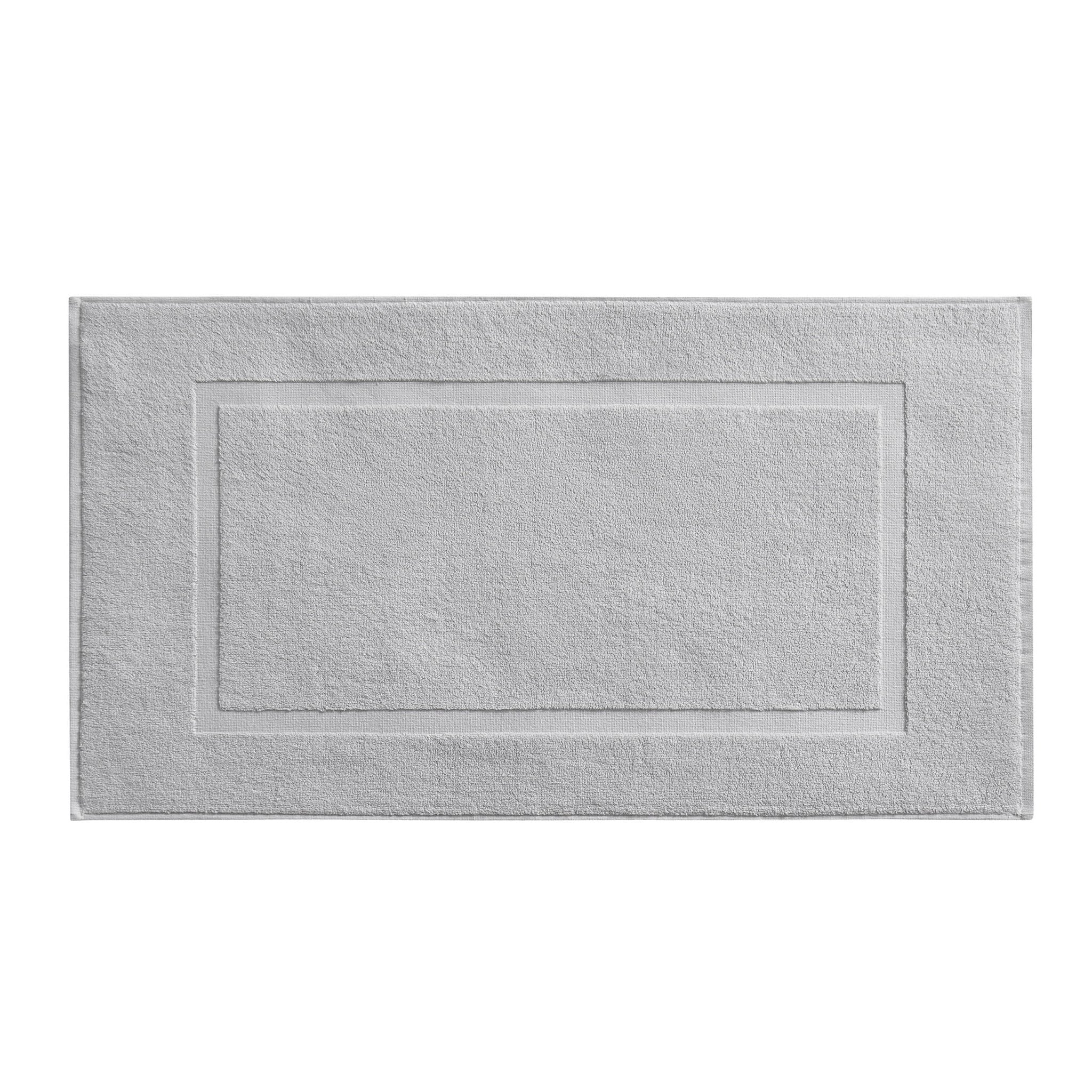Dusklia - Milos Plain Picture Frame Bath Mat - Dove Grey