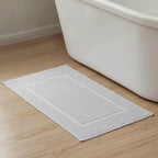 Dusklia - Milos Plain Picture Frame Bath Mat - Dove Grey