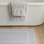 Dusklia - Milos Plain Picture Frame Bath Mat - Dove Grey