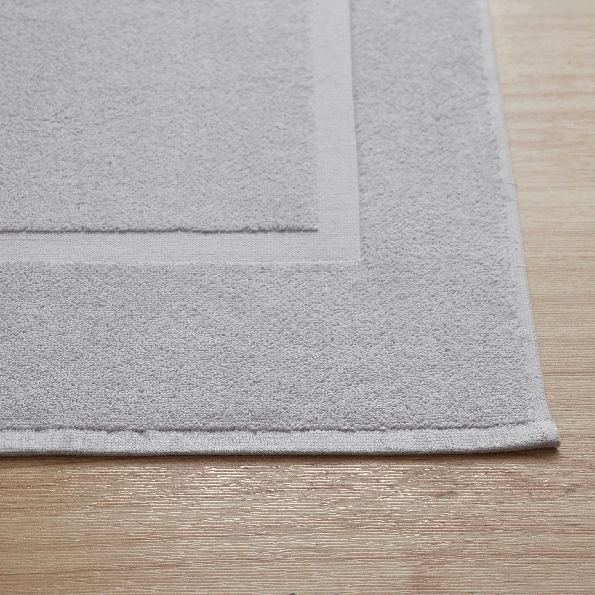 Dusklia - Milos Plain Picture Frame Bath Mat - Dove Grey