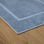 Dusklia - Milos Plain Picture Frame Bath Mat - French Blue