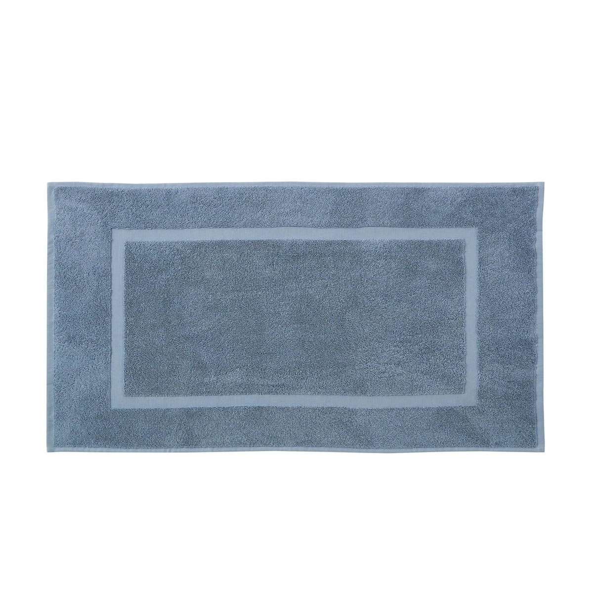 Dusklia - Milos Plain Picture Frame Bath Mat - French Blue