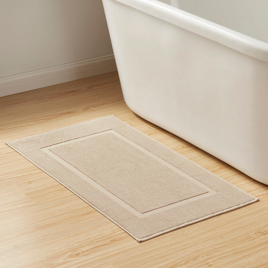 Dusklia - Milos Plain Picture Frame Bath Mat - Natural
