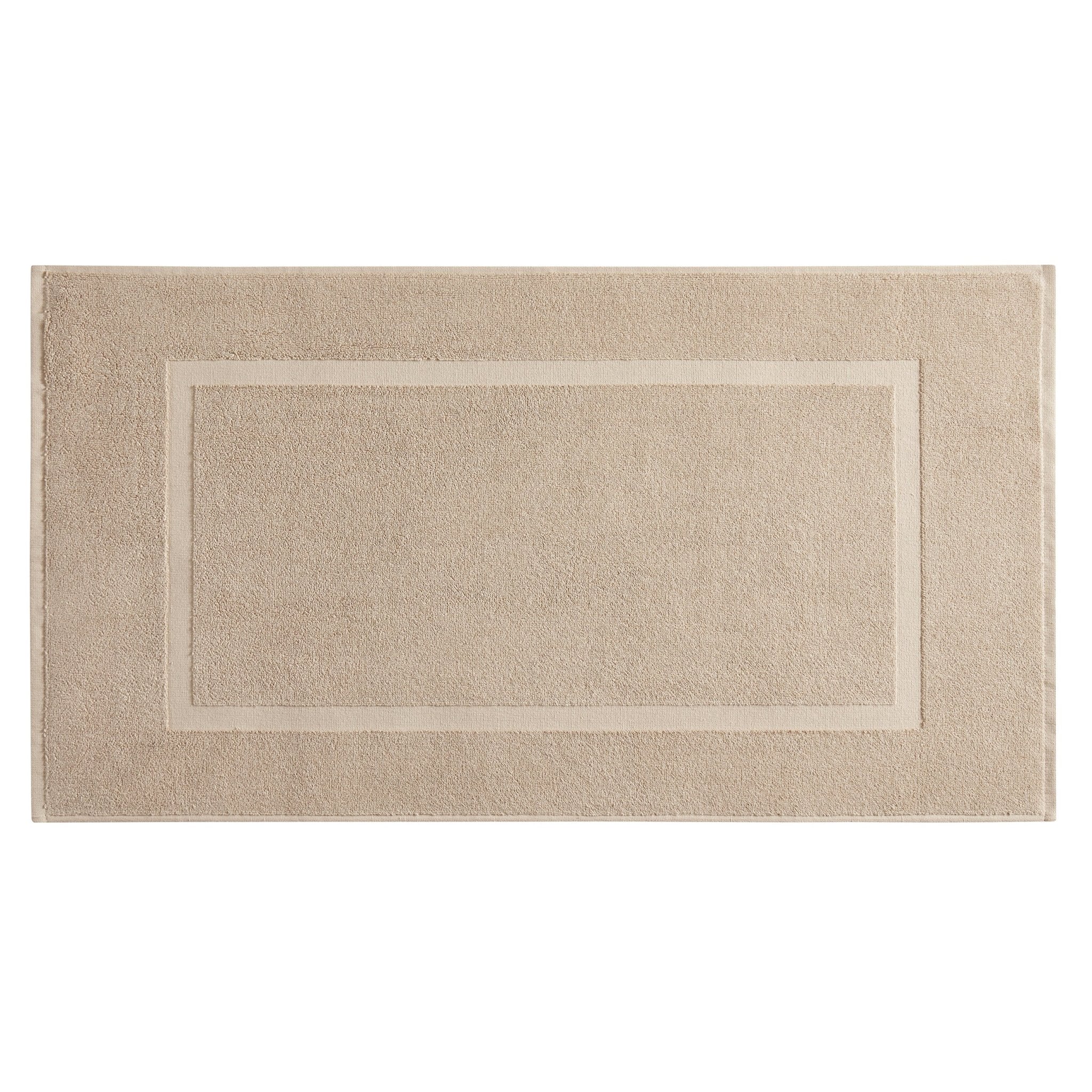 Dusklia - Milos Plain Picture Frame Bath Mat - Natural