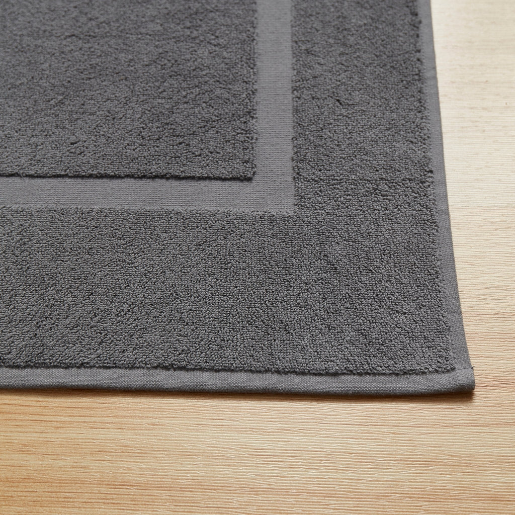Dusklia - Milos Plain Picture Frame Bath Mat - Slate