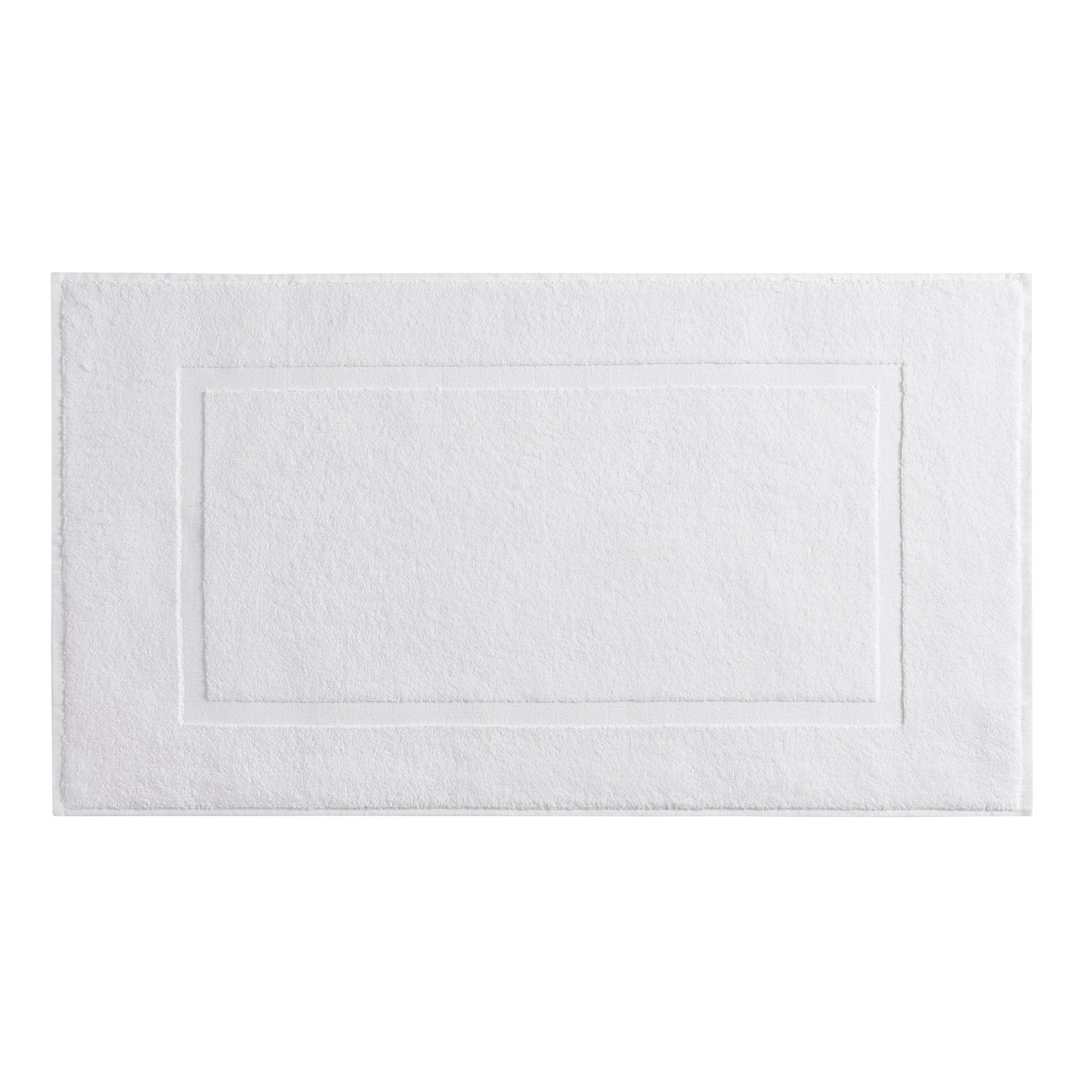Dusklia - Milos Plain Picture Frame Bath Mat - White