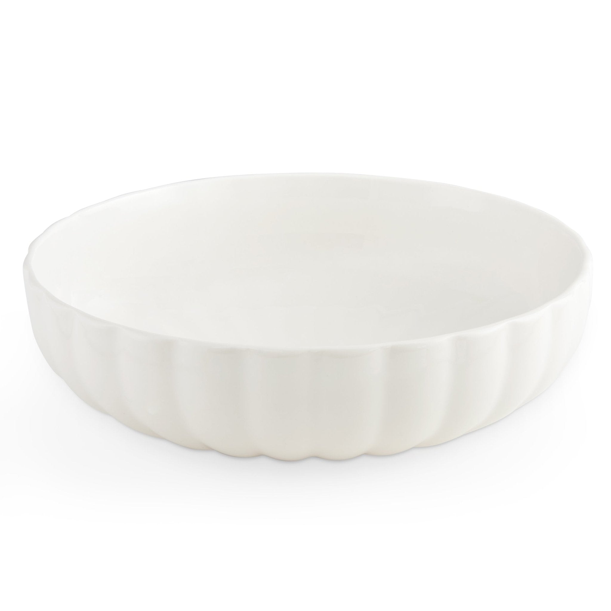 Dusklia - Mira Scalloped Serving Bowl - Off White