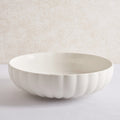 Dusklia - Mira Scalloped Serving Bowl - Off White